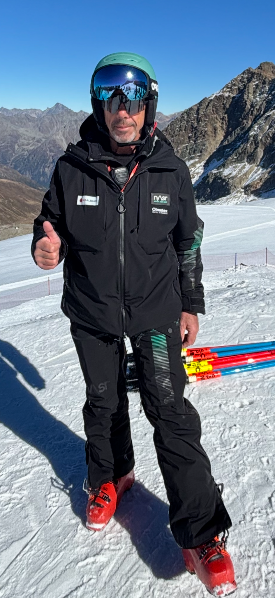 Alessandro Schiasselloni in abbigliamento da sci